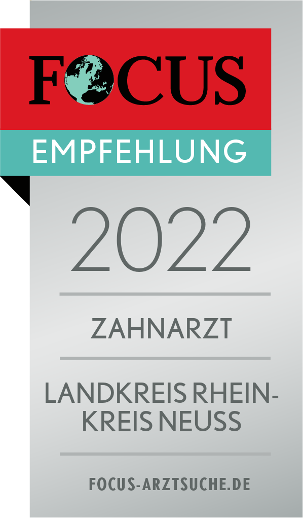 Praxis der Zahnheilkunde am Stadtgarten, Sadean + Lübbe, Focus Zahnarzt Empfehlung 2022 im Rhein-Kreis Neuss