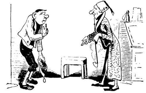 Der hohle Zahn-Wilhelm Busch Karikatur Nr. 15