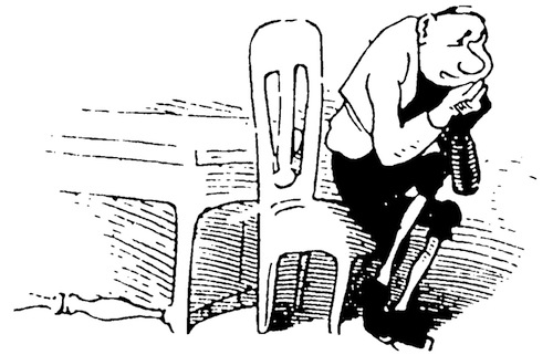 Der hohle Zahn-Wilhelm Busch Karikatur Nr. 2