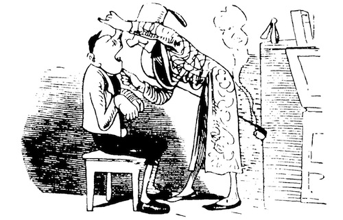 Der hohle Zahn-Wilhelm Busch Karikatur Nr. 16