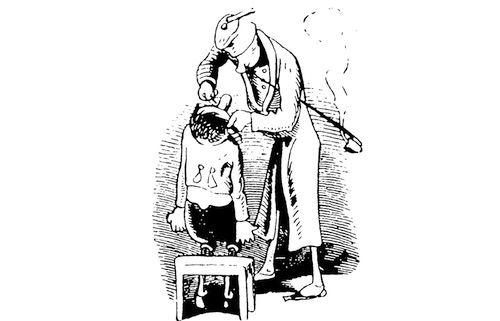 Der hohle Zahn-Wilhelm Busch Karikatur Nr. 20